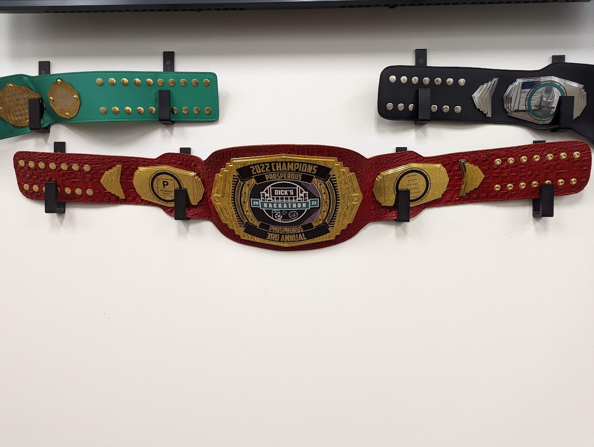 2022 DICK'S Hackathon championship belt
